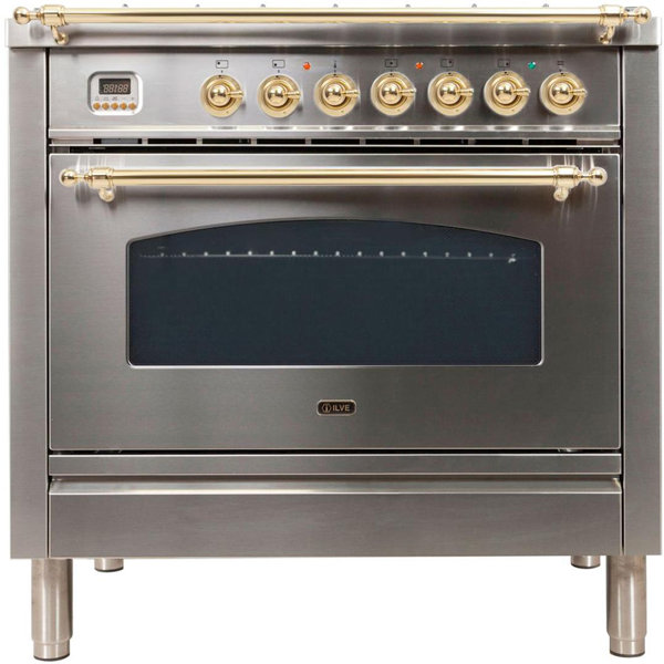 ILVE Nostalgie Series 36" 3.55 cu. ft. Freestanding Dual Fuel with